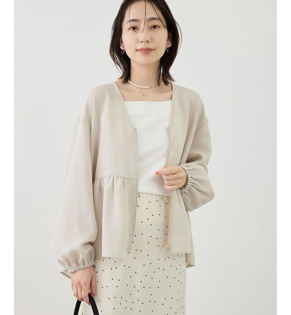 Rope&rsquo;Picnic「メッシュペプラムブルゾン」|ブルゾン・スタジャン|