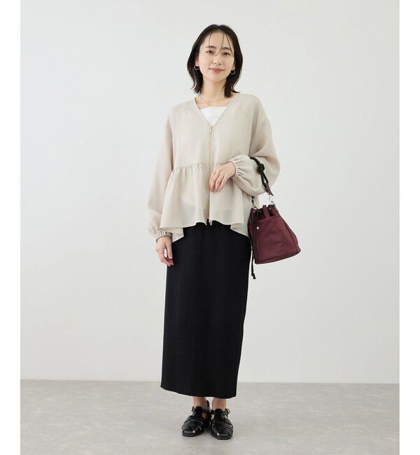 Rope&rsquo;Picnic「メッシュペプラムブルゾン」|ブルゾン・スタジャン|