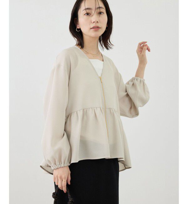 Rope&rsquo;Picnic「メッシュペプラムブルゾン」|ブルゾン・スタジャン|