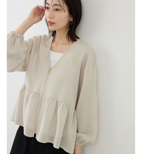 Rope&rsquo;Picnic「メッシュペプラムブルゾン」|ブルゾン・スタジャン|