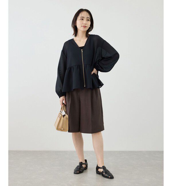 Rope&rsquo;Picnic「メッシュペプラムブルゾン」|ブルゾン・スタジャン|