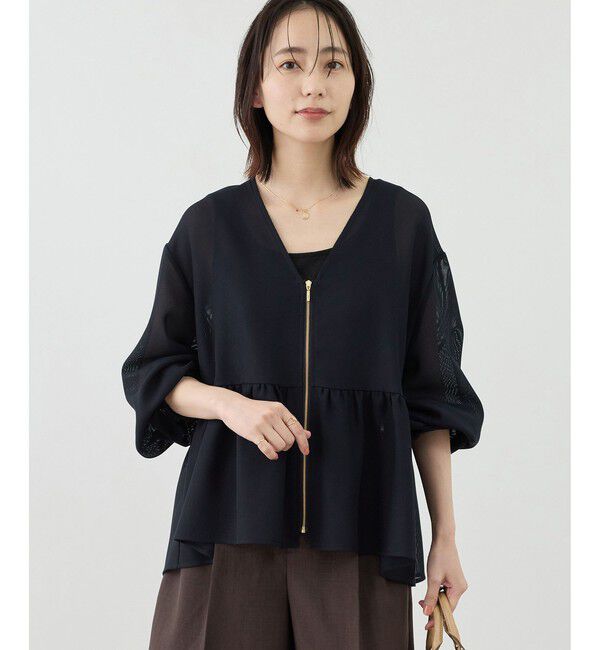 Rope&rsquo;Picnic「メッシュペプラムブルゾン」|ブルゾン・スタジャン|