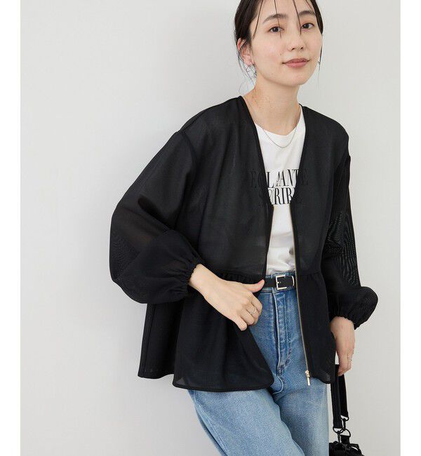 Rope&rsquo;Picnic「メッシュペプラムブルゾン」|ブルゾン・スタジャン|