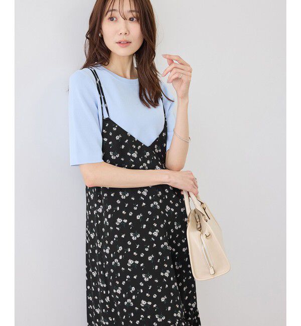 Rope&rsquo;Picnic「花柄ティアードダブルストラップキャミワンピース」|ワンピース|