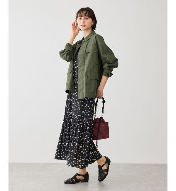 Rope&rsquo;Picnic「花柄ティアードダブルストラップキャミワンピース」|ワンピース|