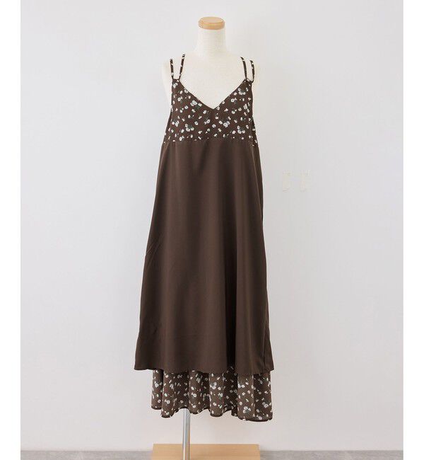 Rope&rsquo;Picnic「花柄ティアードダブルストラップキャミワンピース」|ワンピース|