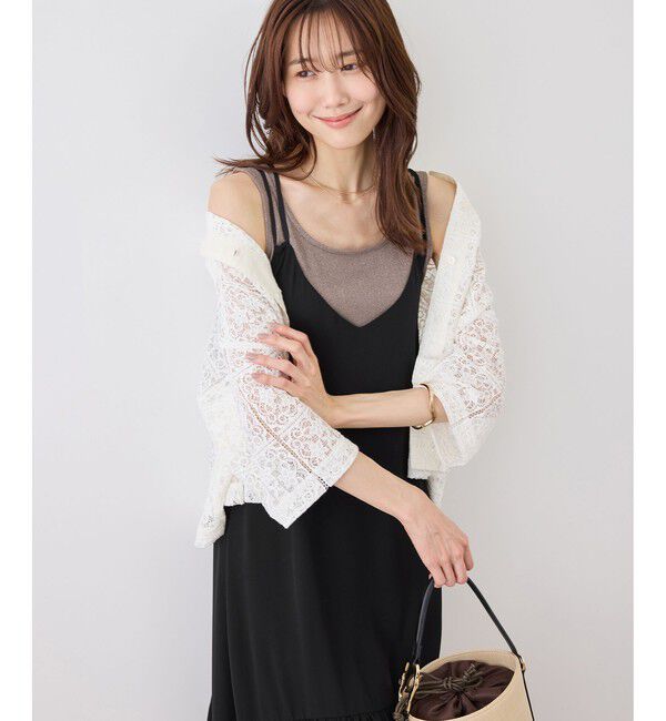 Rope&rsquo;Picnic「花柄ティアードダブルストラップキャミワンピース」|ワンピース|