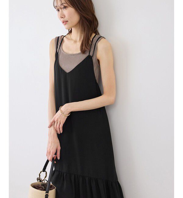 Rope&rsquo;Picnic「花柄ティアードダブルストラップキャミワンピース」|ワンピース|