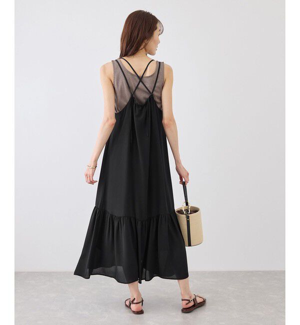 Rope&rsquo;Picnic「花柄ティアードダブルストラップキャミワンピース」|ワンピース|