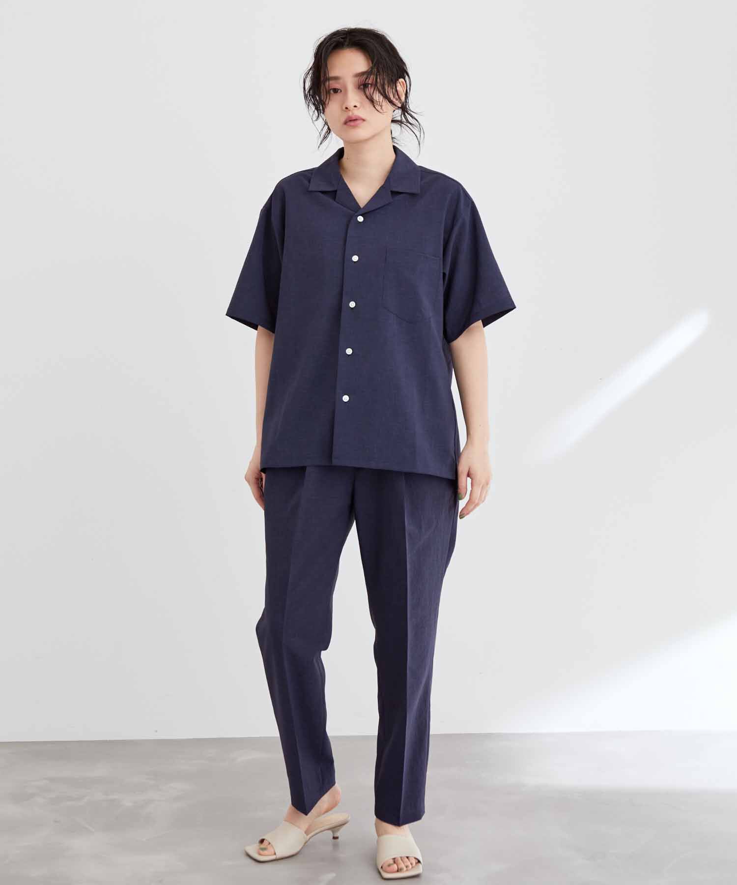 ADAM ET ROPE'「オープンカラーシャツ＆イージーパンツ セットアップ/イージーケア/吸水速乾」|スーツ|