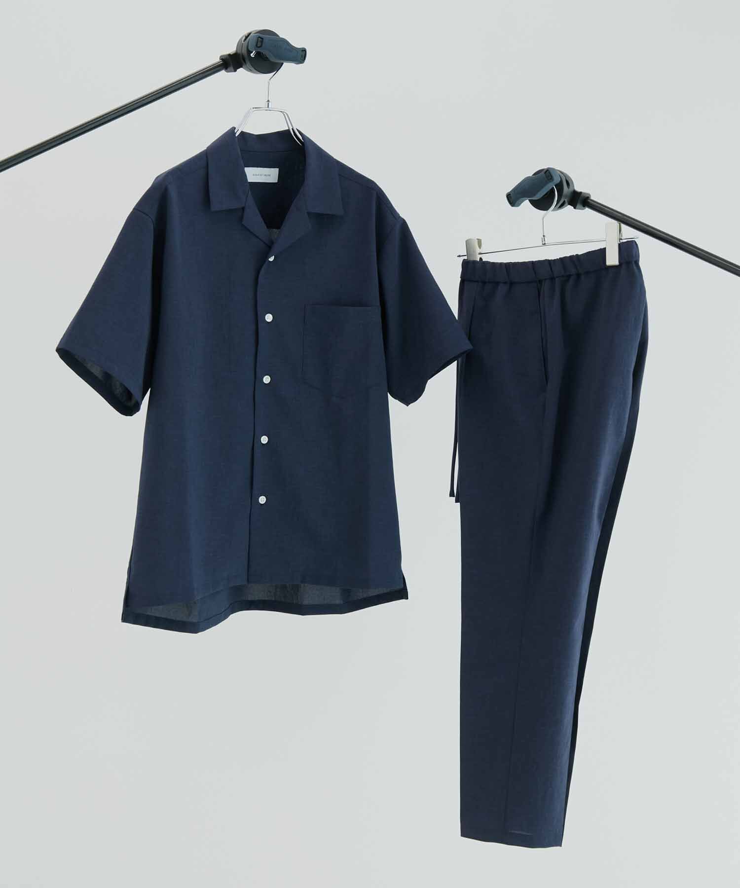 ADAM ET ROPE'「オープンカラーシャツ＆イージーパンツ セットアップ/イージーケア/吸水速乾」|スーツ|ネイビー系(41)