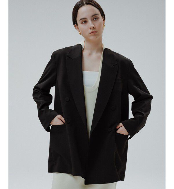 ADAM ET ROPE'「【サステナブル】ダブルブレストジャケット」|テーラードジャケット|