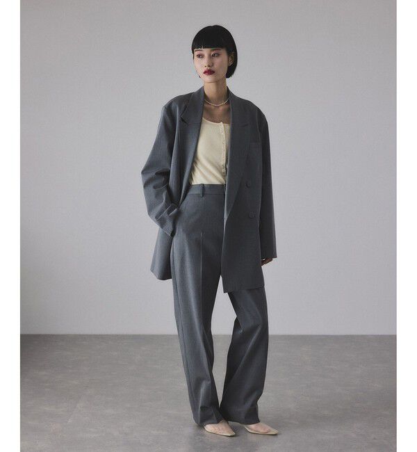 ADAM ET ROPE'「【サステナブル】ダブルブレストジャケット」|テーラードジャケット|