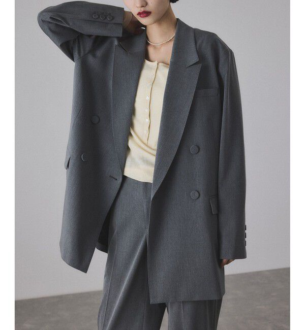 ADAM ET ROPE'「【サステナブル】ダブルブレストジャケット」|テーラードジャケット|
