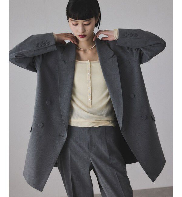 ADAM ET ROPE'「【サステナブル】ダブルブレストジャケット」|テーラードジャケット|