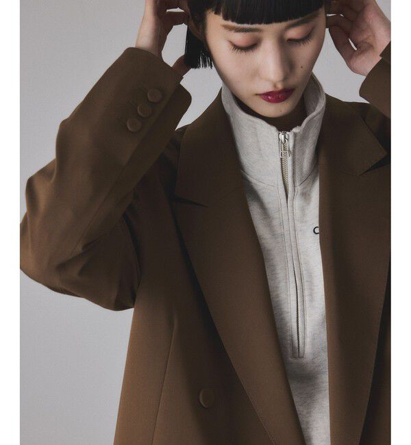 ADAM ET ROPE'「【サステナブル】ダブルブレストジャケット」|テーラードジャケット|