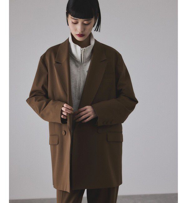 ADAM ET ROPE'「【サステナブル】ダブルブレストジャケット」|テーラードジャケット|