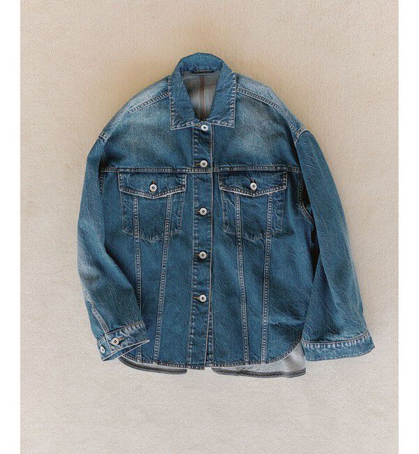 ADAM ET ROPE'「【サステナブル】シャツライクGジャン」|デニムジャケット|