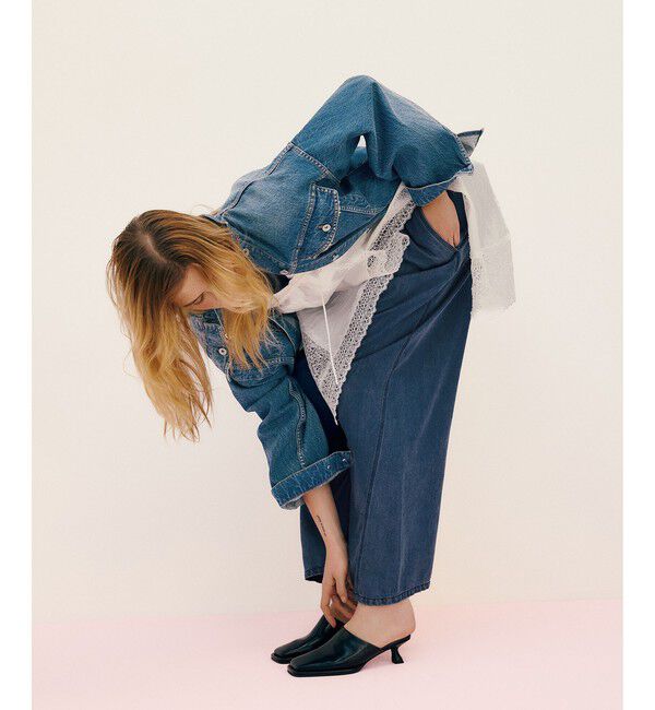 ADAM ET ROPE'「【サステナブル】シャツライクGジャン」|デニムジャケット|