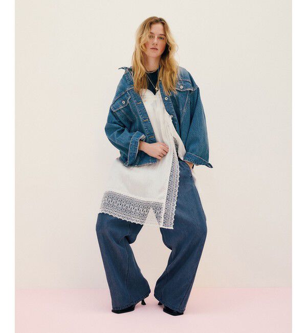 ADAM ET ROPE'「【サステナブル】シャツライクGジャン」|デニムジャケット|