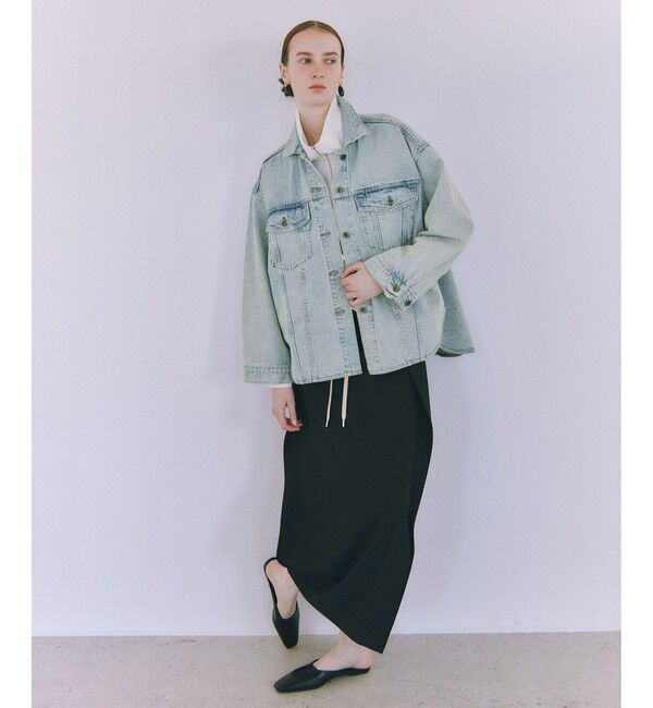 ADAM ET ROPE'「【サステナブル】シャツライクGジャン」|デニムジャケット|