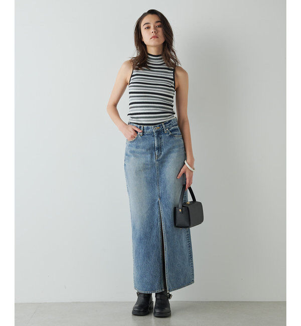  「デニムスリットスカート」|スカート|