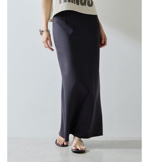  「ジャージーIラインロングスカート」|スカート|