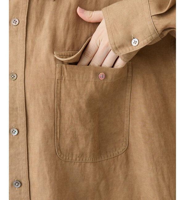  「ツイル顔料染めスクエアシャツ」|シャツ・ブラウス|