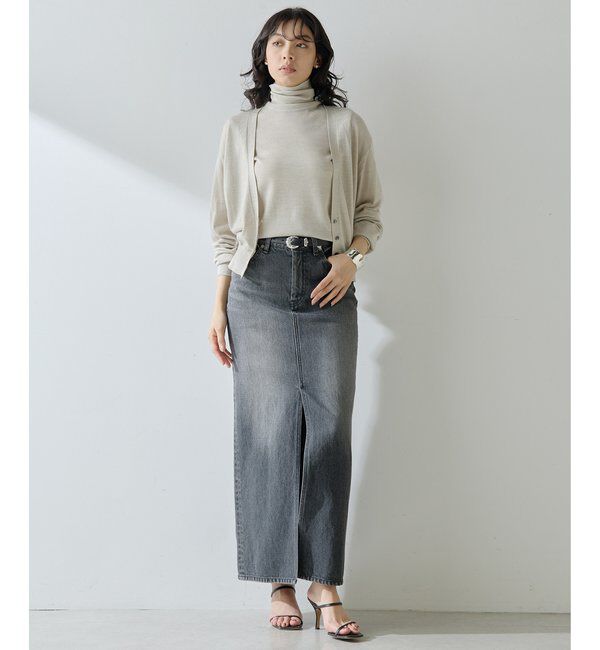  「デニムスリットスカート」|スカート|