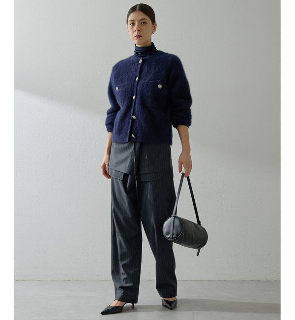  「ファーボタンジャケット」|ニット・セーター|