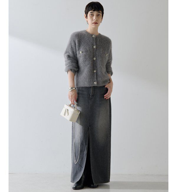  「ファーボタンジャケット」|ニット・セーター|