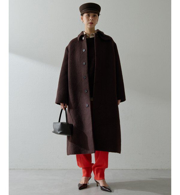  「アルパカシャギーコート」|その他|ブラウン