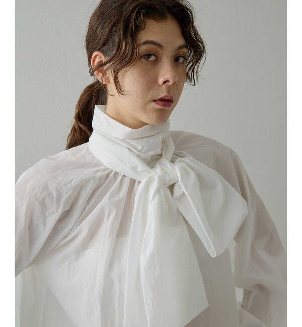  「ギャザーボウタイブラウス」|シャツ・ブラウス|