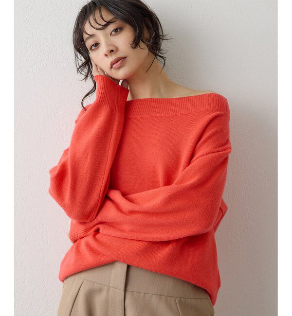  「ウールカシミヤオフショルプルオーバー」|ニット・セーター|