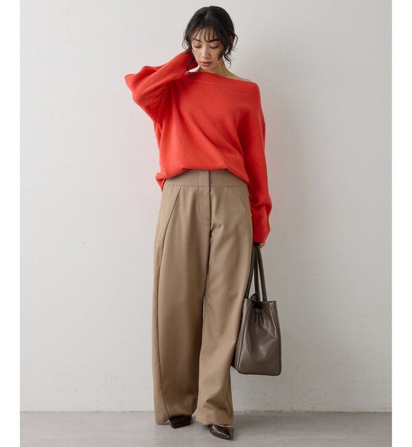  「ウールカシミヤオフショルプルオーバー」|ニット・セーター|