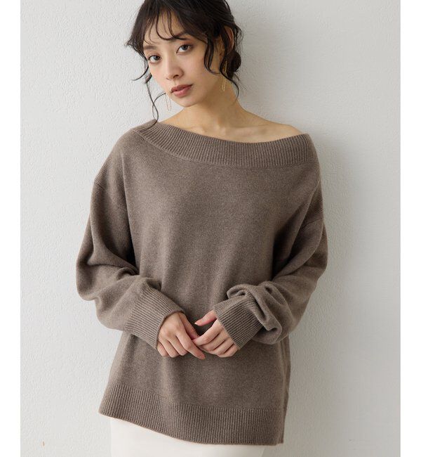  「ウールカシミヤオフショルプルオーバー」|ニット・セーター|