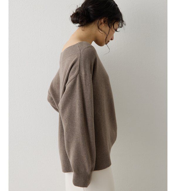  「ウールカシミヤオフショルプルオーバー」|ニット・セーター|