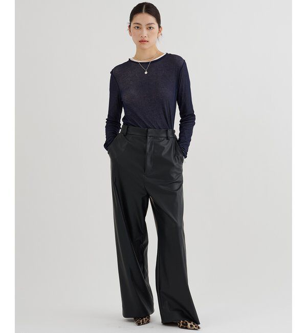  「レザーライクパンツ」|チノ|