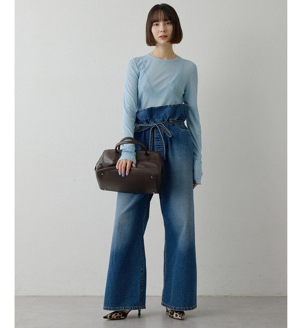  「フリルデニムパンツ」|デニム|