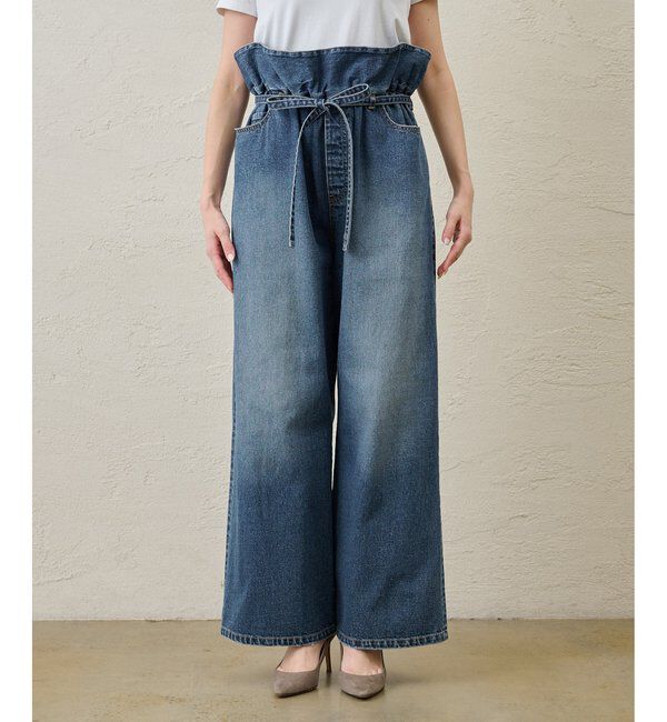  「フリルデニムパンツ」|デニム|