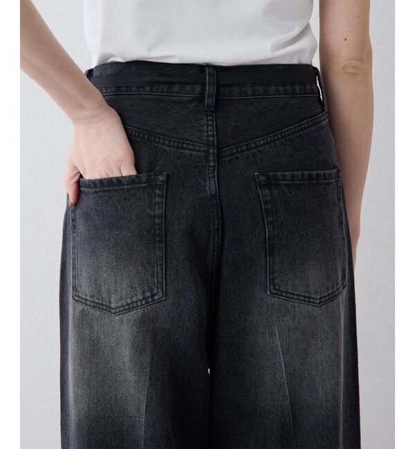  「センタープレスブラックデニムパンツ」|デニム|