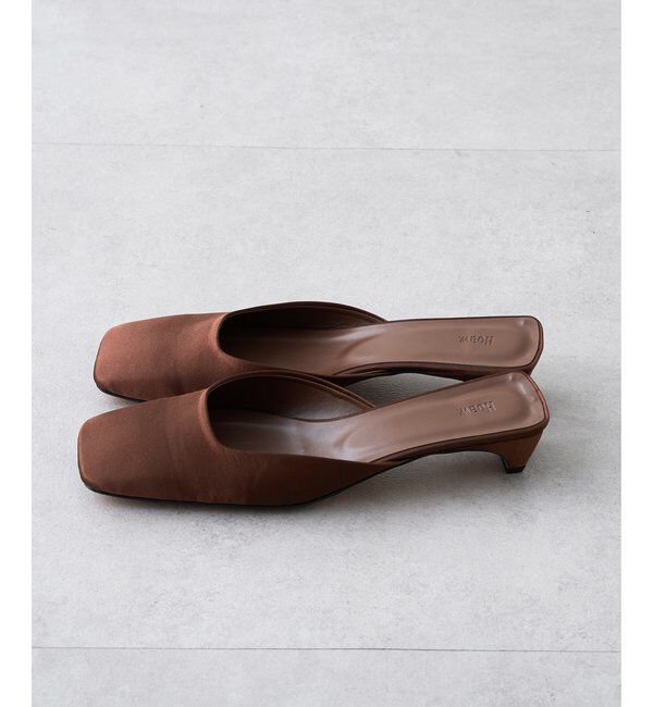 Hoaw.「【Hoaw.】スクエアサテンミュール」|その他|