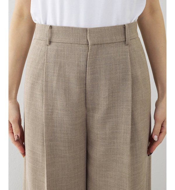 「リネンライクワイドパンツ」|チノ|