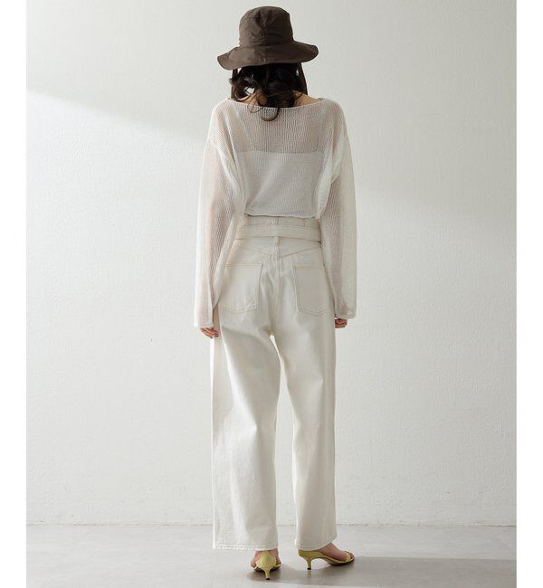  「ボートメッシュニットプルオーバー」|ニット・セーター|