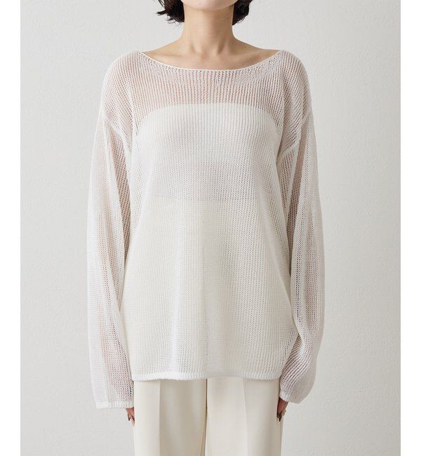  「ボートメッシュニットプルオーバー」|ニット・セーター|