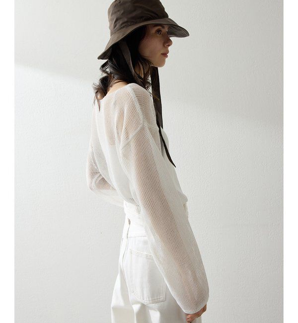  「ボートメッシュニットプルオーバー」|ニット・セーター|