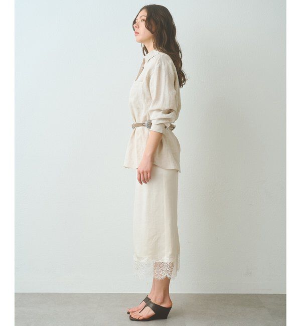  「サテンレーススカート」|スカート|