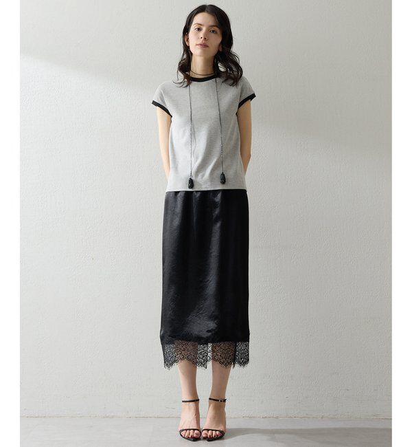  「サテンレーススカート」|スカート|