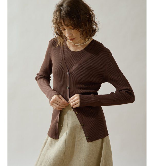 Drawing Numbers「【Drawing Numbers】リブVネックカーディガン」|ニット・セーター|