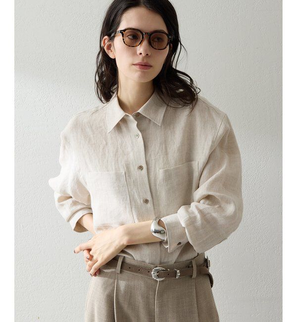  「リネンシャツ」|シャツ・ブラウス|ベージュ